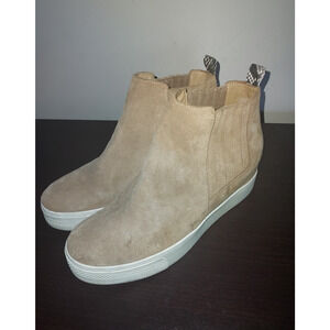 Dolce Vita Womens Slip on Boots 7.5M Suede Wylee Sneaker Ankle Booties Brown